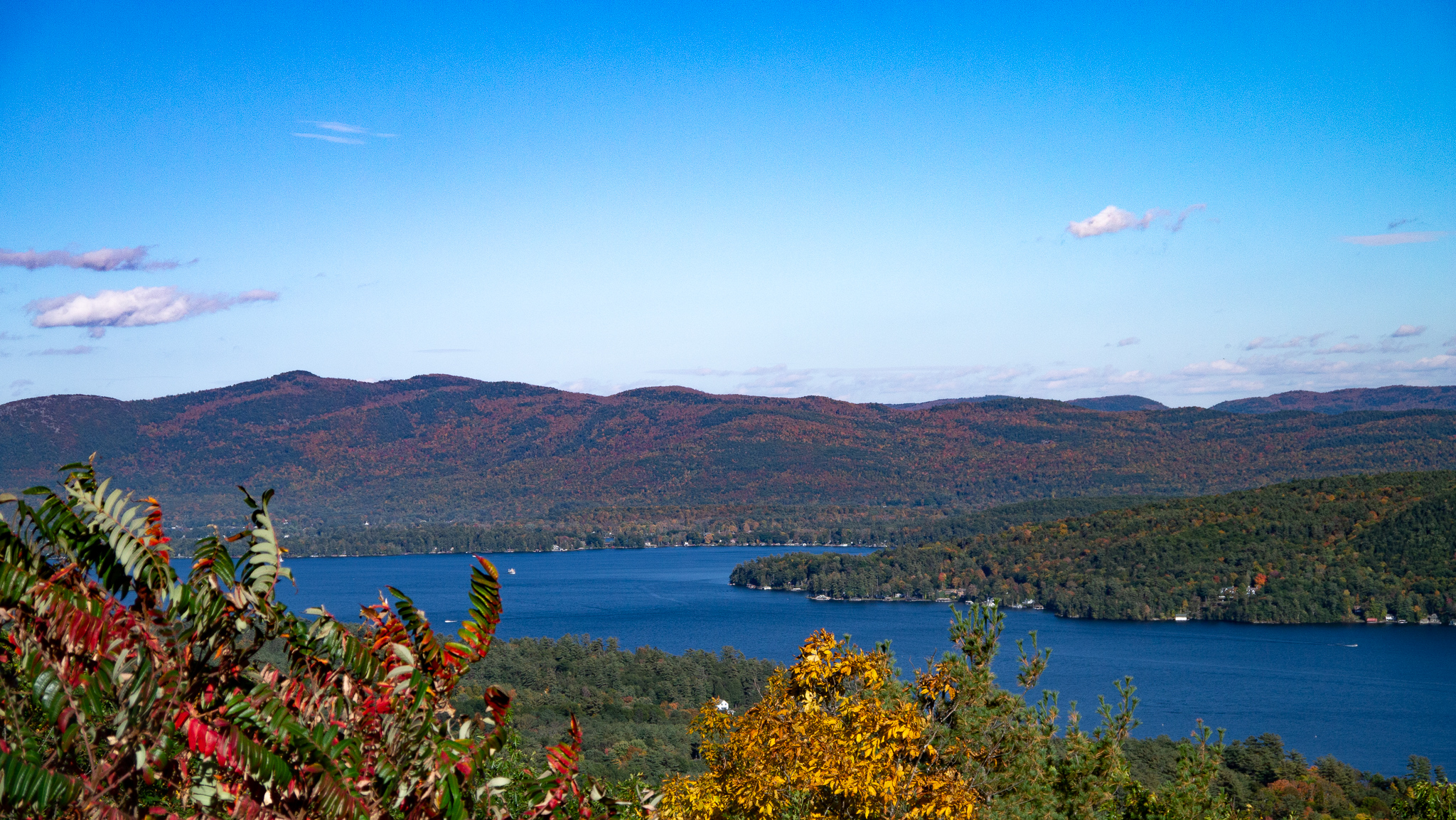 lake george and mountains